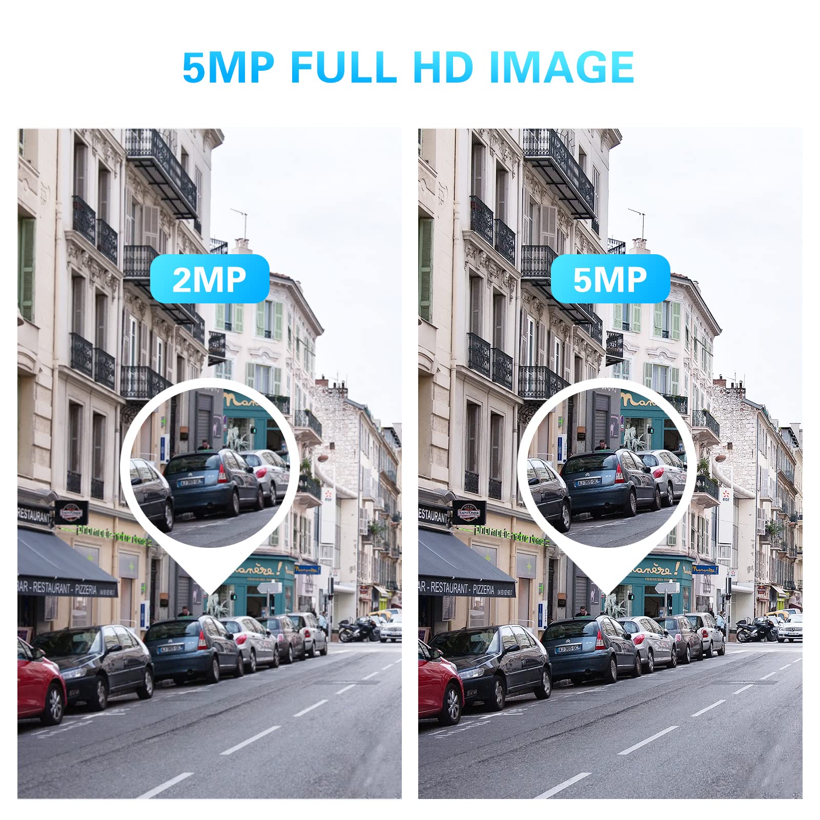 5MP HD IP Bullet CCTV Camera with 3.6mm Lens - Motion Detection, Night Vision & Weatherproof Security Camera for Home/Office Surveillance (Indoor/Outdoor Use)