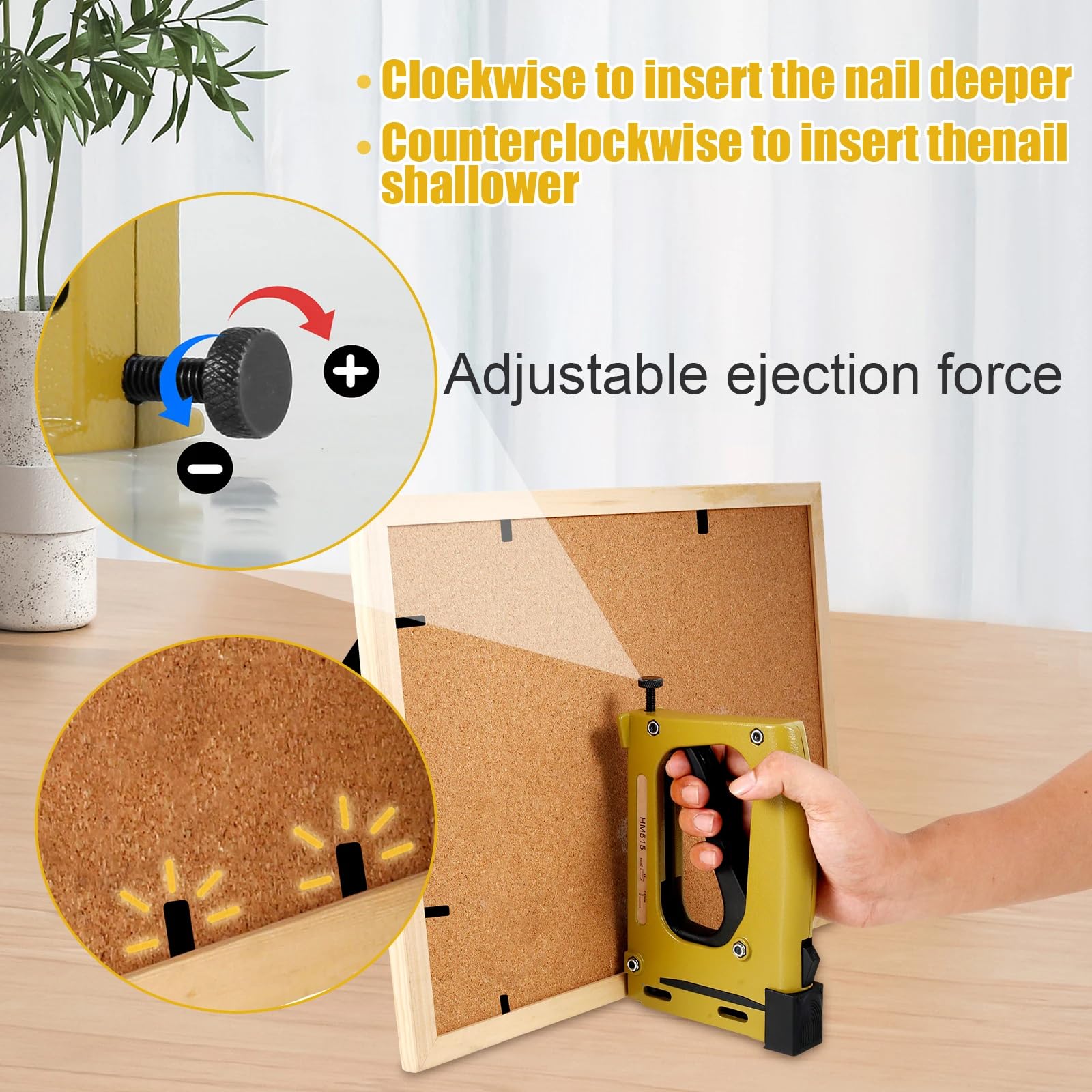 Professional Picture Frame Stapler with 2000 Refill Points - Heavy Duty Point Driver for Framing Paintings, Photos & Artwork - Essential Framing Supplies for Artists & DIY Projects - Perfect for Home Decor, Gallery Displays & Picture Hanging