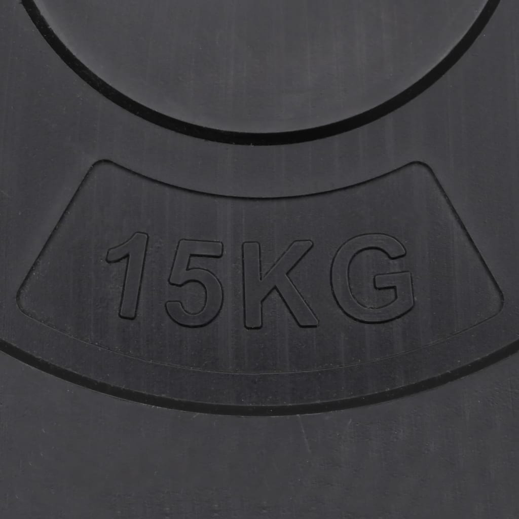 vidaXL 30 kg Cement Weight Plates Set of 2 - Strength Training & Home Gym Equipment for Weightlifting, CrossFit, and Fitness Workouts