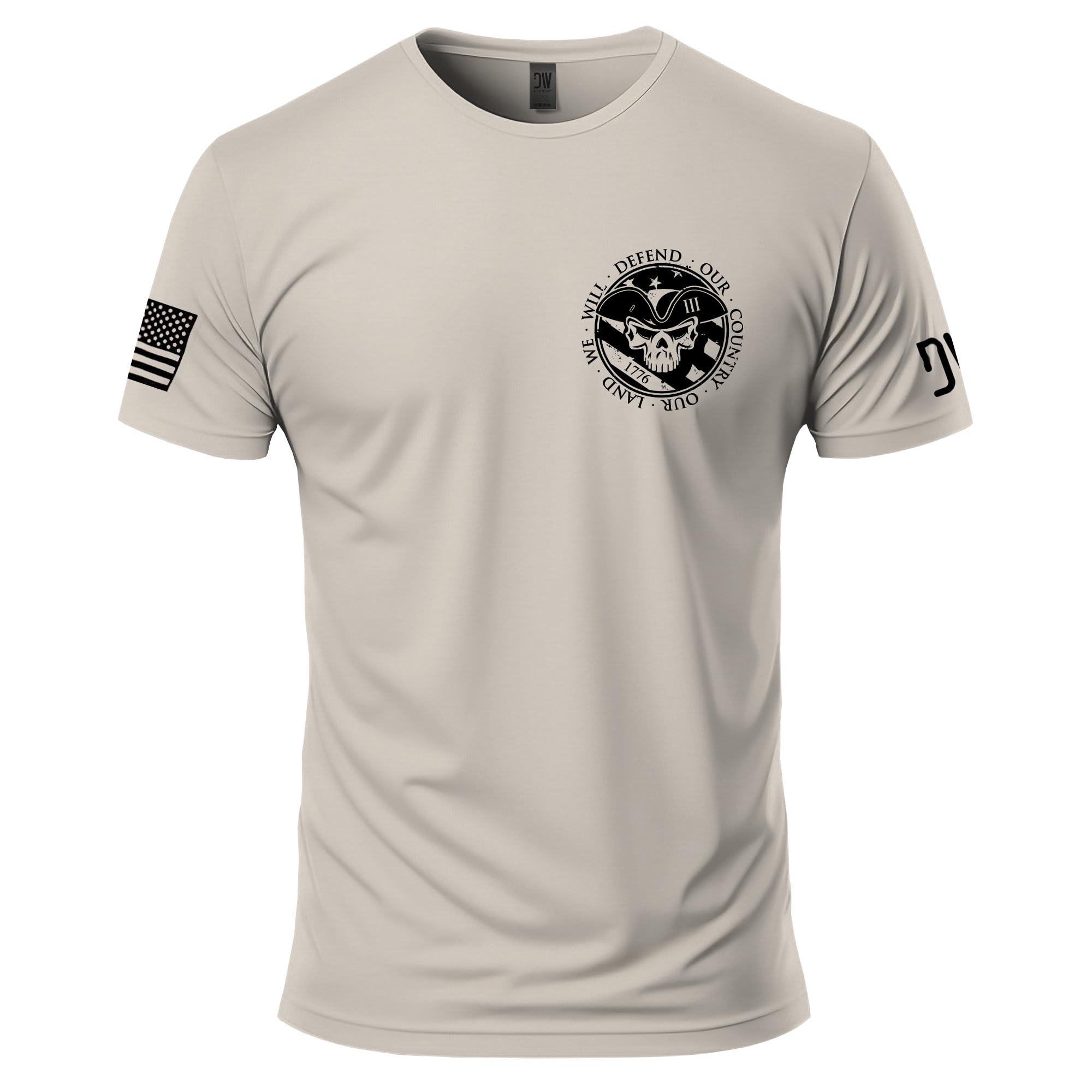 Patriotic Graphic T-Shirts for Men - American Flag Design Cotton Tee - Perfect for 4th of July, Veterans Day & Casual Wear