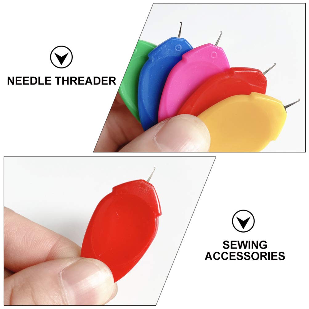 EXCEART 50pcs Automatic Needle Threader - Portable Sewing Tool for Home & Travel