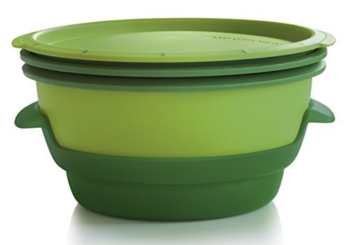 Tupperware Smart Steamer - BPA-Free Microwave Vegetable Steamer with Lid, New Green Color | Perfect for Healthy Meal Prep & Quick Cooking at Home
