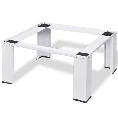 Heavy Duty Washer Dryer Stand with Storage Drawer - Adjustable Height Base for Washing Machine, Mini Fridge, Air Conditioner & Dryer - 24.8