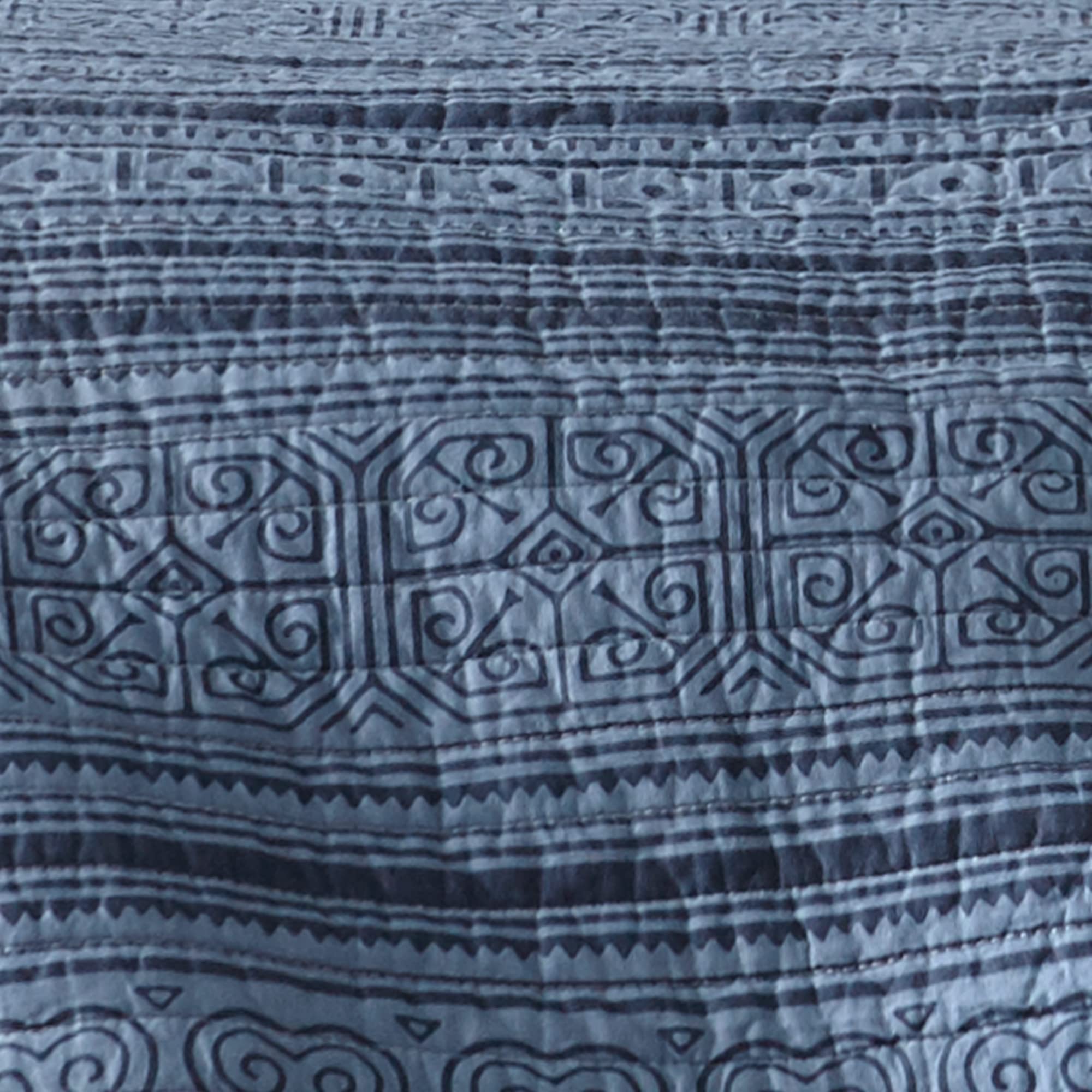 Levtex Home Tolteca Indigo King Quilt Set - 100% Cotton Geometric Bedding for King Size Beds | Perfect for Modern & Bohemian Bedroom Decor