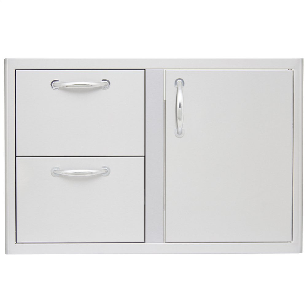 Blaze Grills BLZDDCR 32-Inch Stainless Steel Access Door & Double Drawer Combo for Outdoor BBQ Grill - Perfect for Backyard Cooking, Patio Entertaining, and Camping Trips