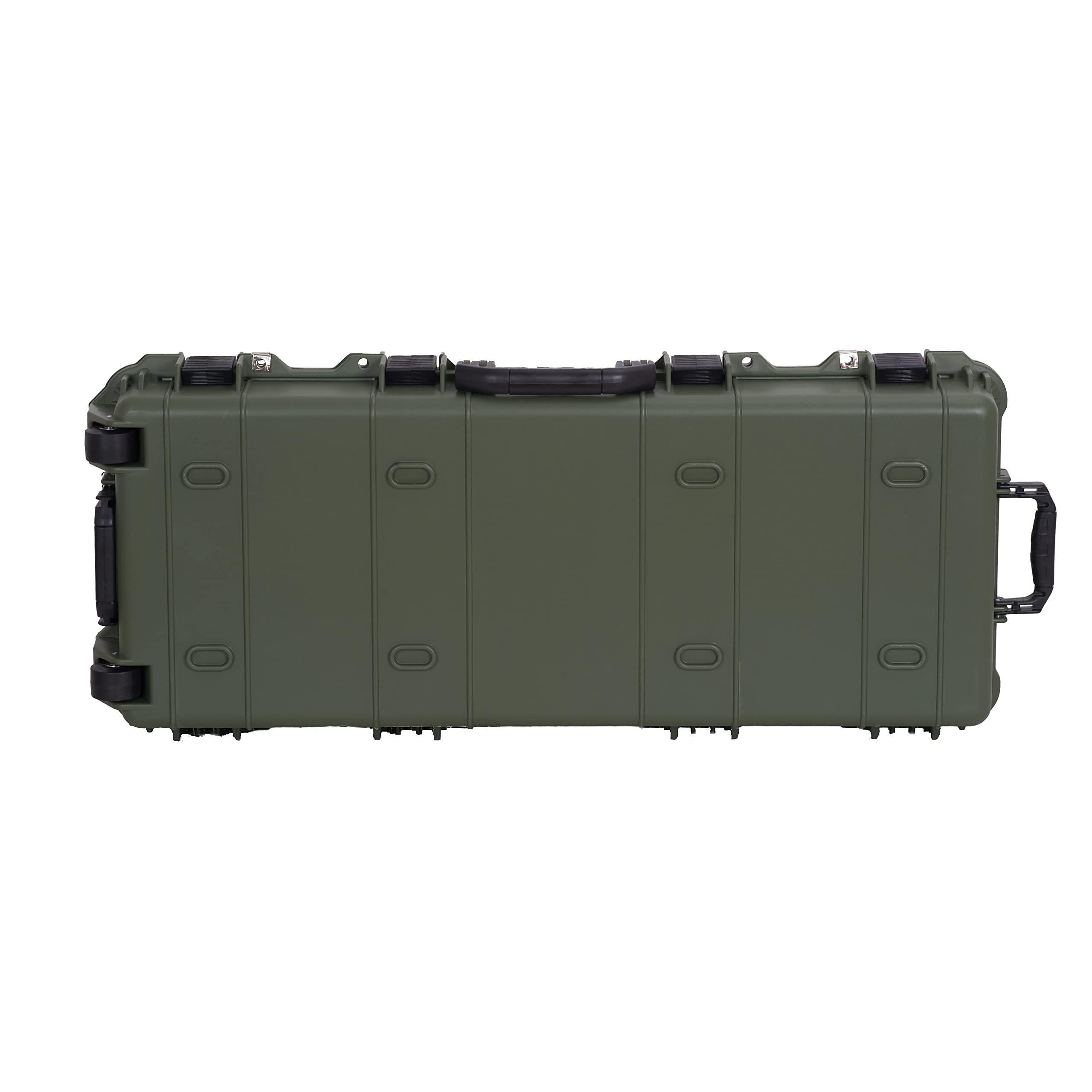 MEIJIA Waterproof Rolling Rifle Case with Wheels & Foam - for Guns, Shotguns, Airsoft (Outdoor/Shooting Range)