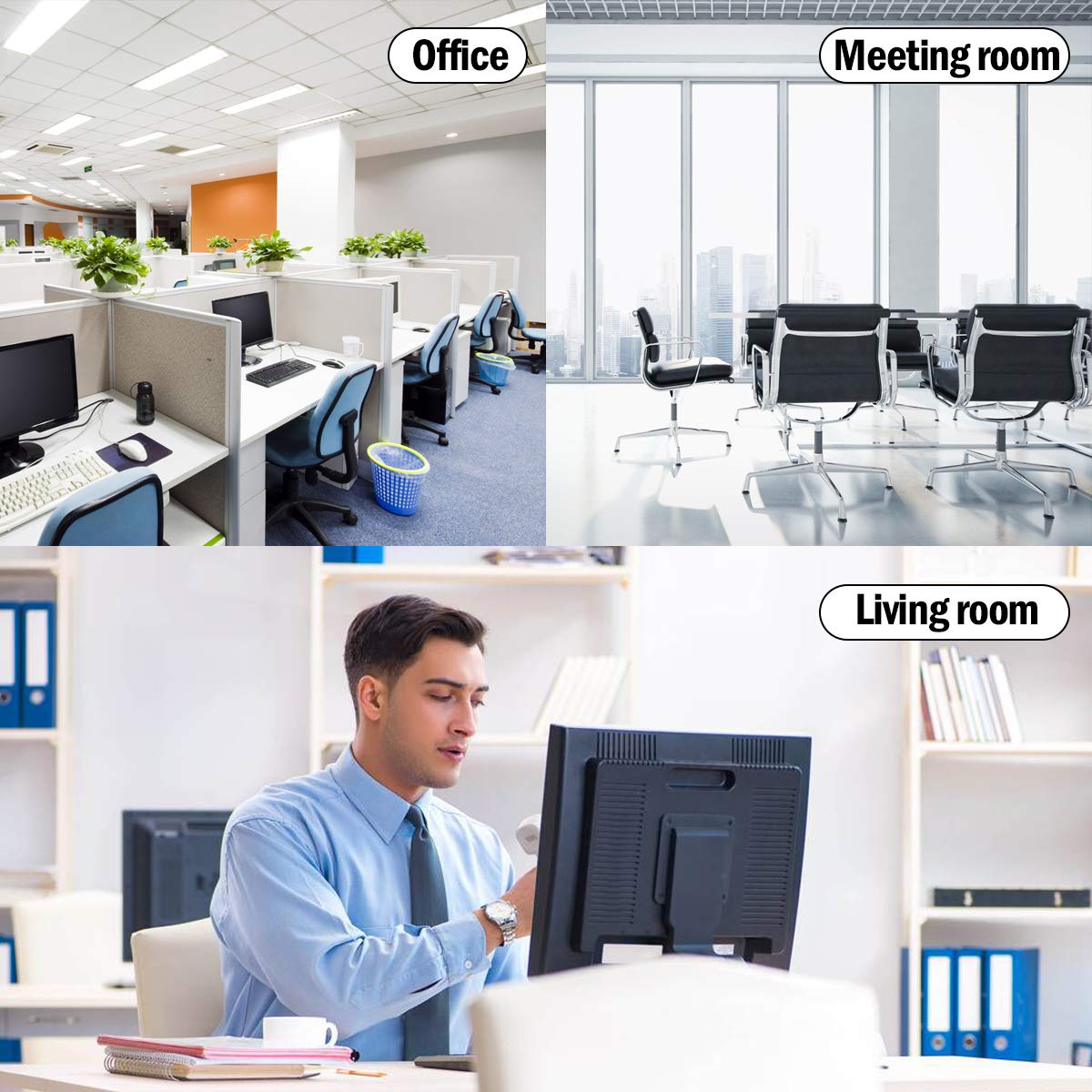 Ergonomic Office Chair - Adjustable Height Mesh Computer Desk Chair with Lumbar Support & Armrests - Modern Swivel Task Chair for Women & Men - Home Office, Gaming & Workspace (Blue)