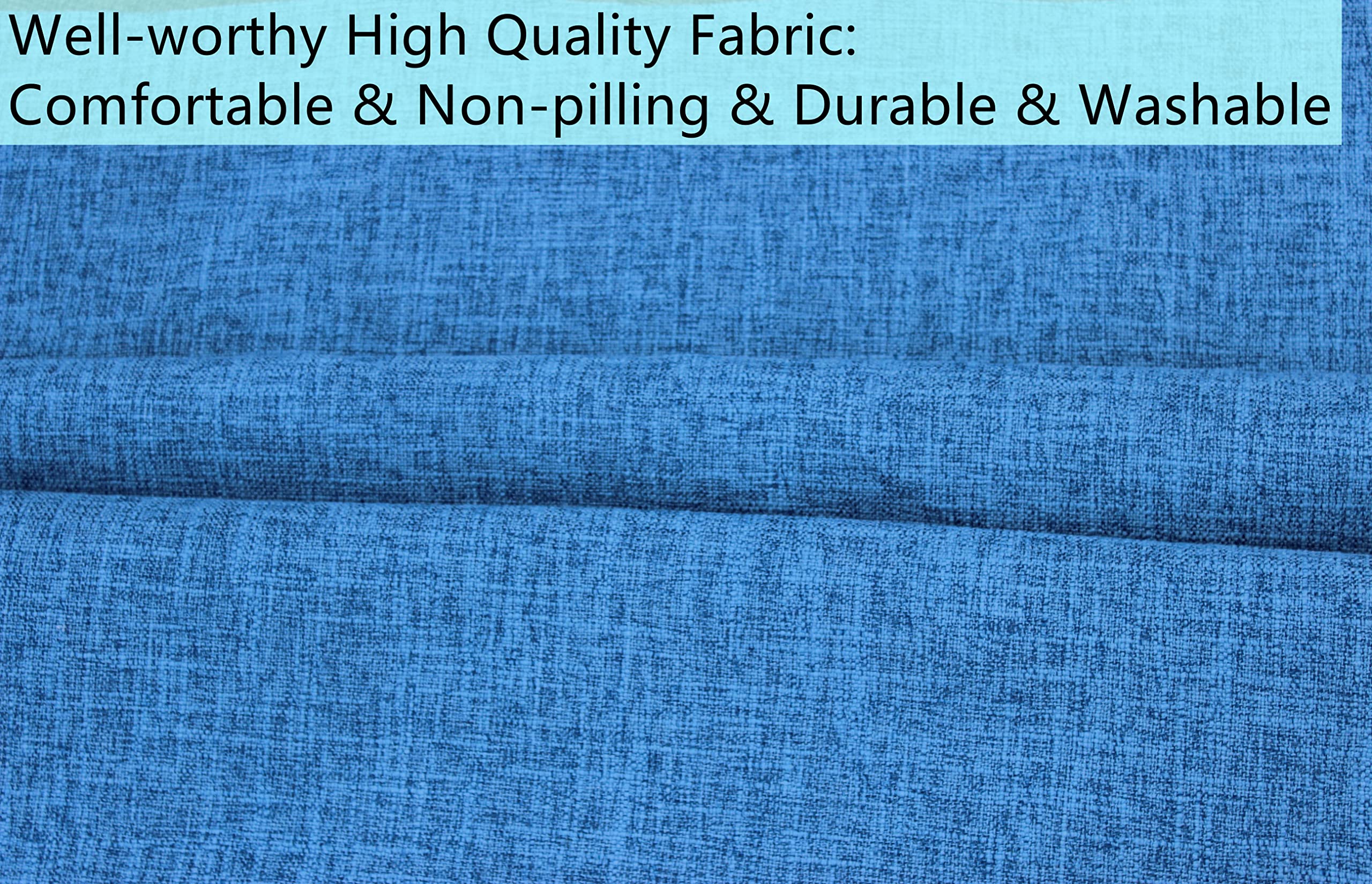 Custom Size Bench Cushion - Thick Upholstery Foam Bay Window Seat Cushion & Long Chair Cushion for Indoor/Outdoor Sofa, Patio Furniture (Mid Blue) - Perfect for Reading Nooks, Sunrooms & Cozy Window Seats