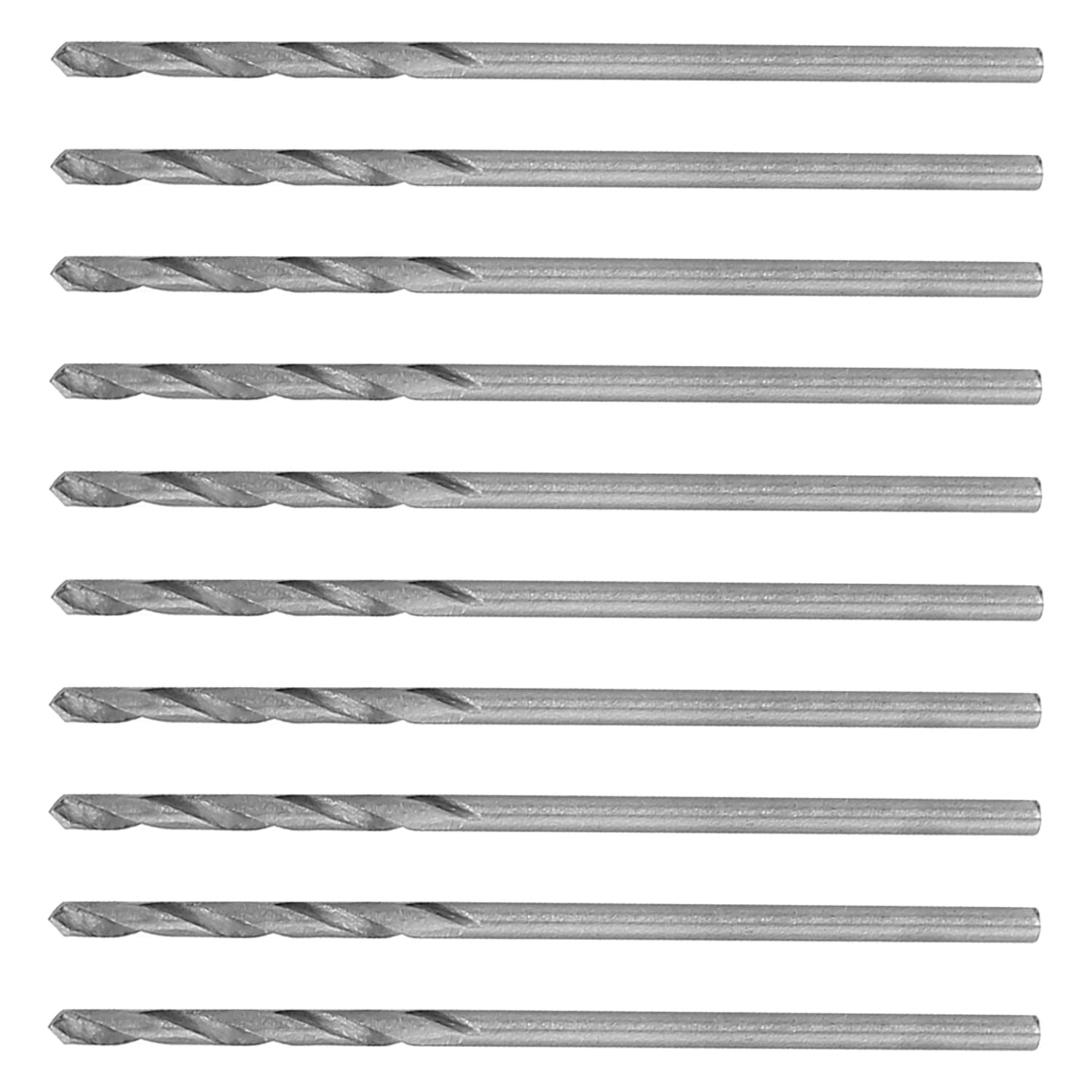 Utoolmart 10Pcs High Speed Steel Straight Shank Twist Drill Bits Set - 1.4mm Diameter Spiral Drill Bits for Metal, Wood, Plastic - Perfect for DIY Projects, Home Repair & Professional Use