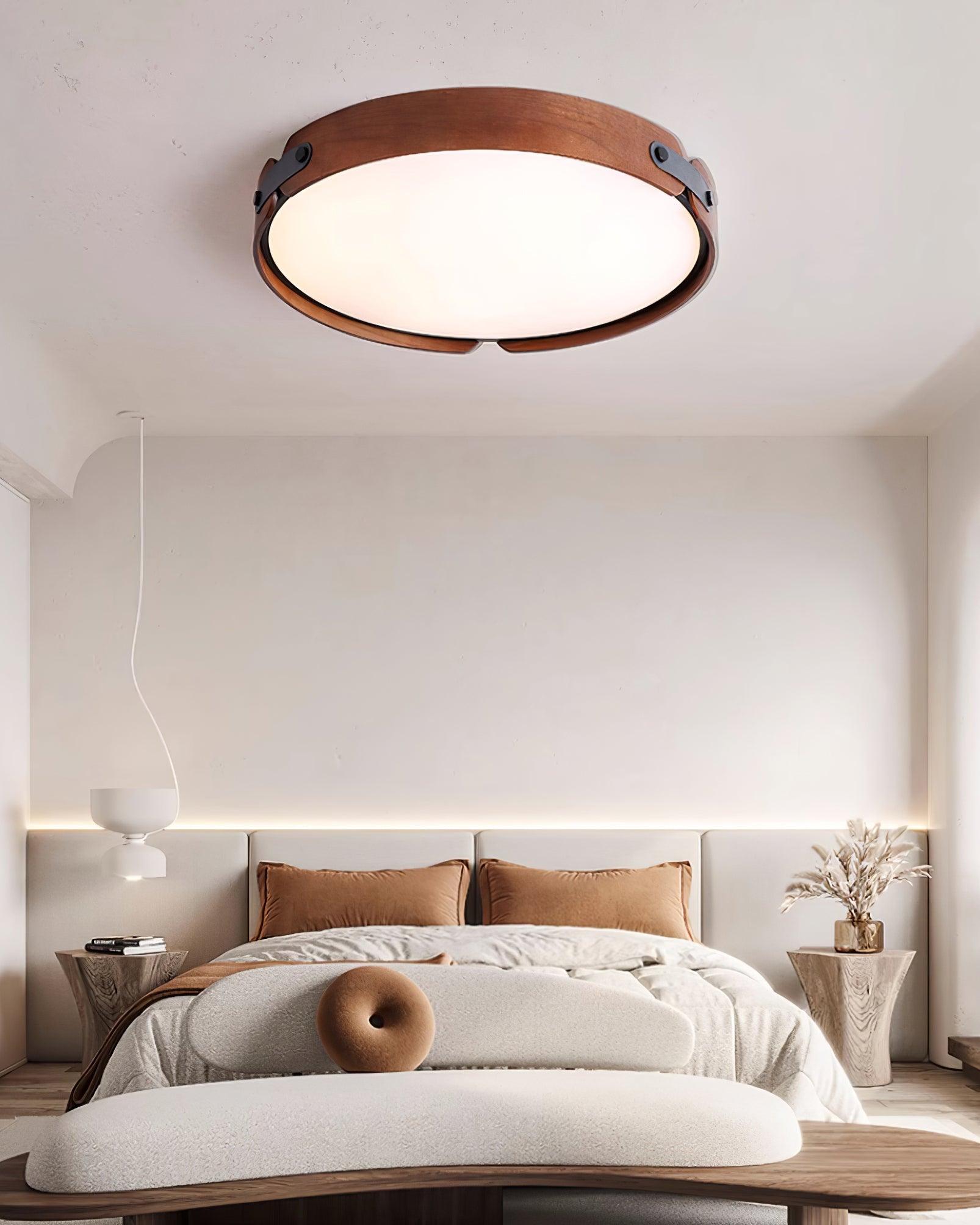 Aiwen Modern Wood Ceiling Light Fixture - Handcrafted Wooden Pendant Light for Living Room, Bedroom, Kitchen & Dining Room - Warm Ambient Lighting for Home Decor