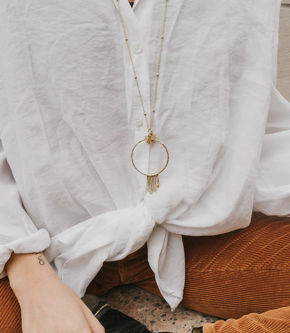 Ridhi Citrine & Sunstone Fringe Necklace - Elegant Bohemian Jewelry for Women | Perfect for Weddings, Parties & Everyday Wear