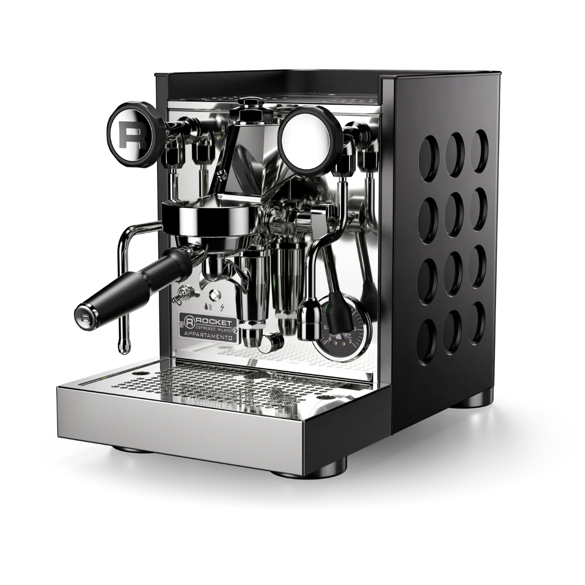 Rocket Espresso Appartamento TCA Semi-Automatic Espresso Machine - Black | Professional Home Coffee Maker for Barista-Quality Drinks | Perfect for Lattes, Cappuccinos & Espresso Shots