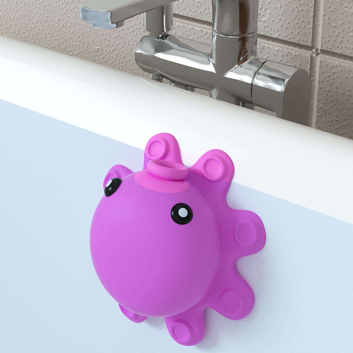 Silicone Bathtub Overflow Drain Cover - Extend Water Depth for Deeper Bath, Spa & Relaxation, Hot Pink Bathroom Accessory (Fits Standard Tubs, Leak-Proof Design) - Perfect for Bubble Baths, Soaking & Luxury Home Spa Experience