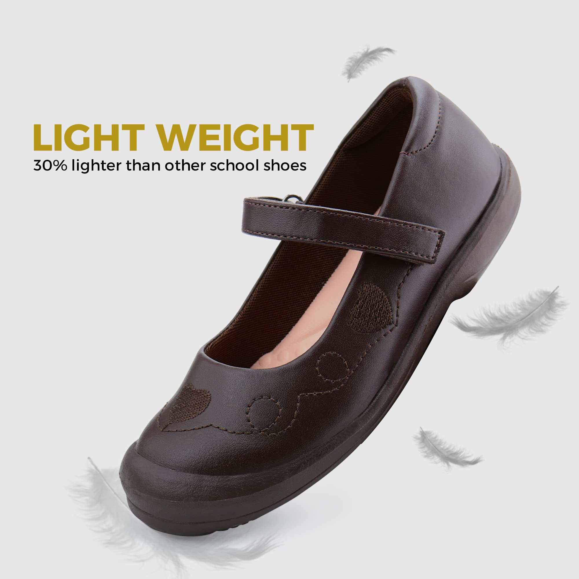 Firelli Girls Mary Jane School Shoes - Comfortable Leather Dress Shoes for Kids - Perfect for School, Church & Special Occasions - Ideal for Uniforms, Weddings & Formal Events - Great for Everyday Wear, Parties, and Dance Recitals - Stylish & Durable for Classroom, Playdates & Holiday Celebrations