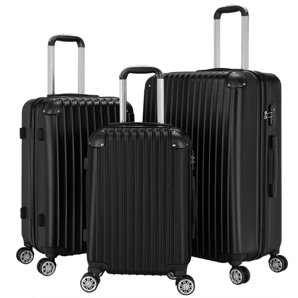 MengK 3-Piece ABS Spinner Luggage Set (20