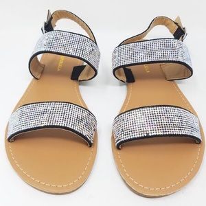 Glamorous Black Rhinestone Sandals for Women - Elegant High Heel Dress Shoes for Parties, Weddings & Evening Events | Comfortable & Stylish Women's Fashion Footwear