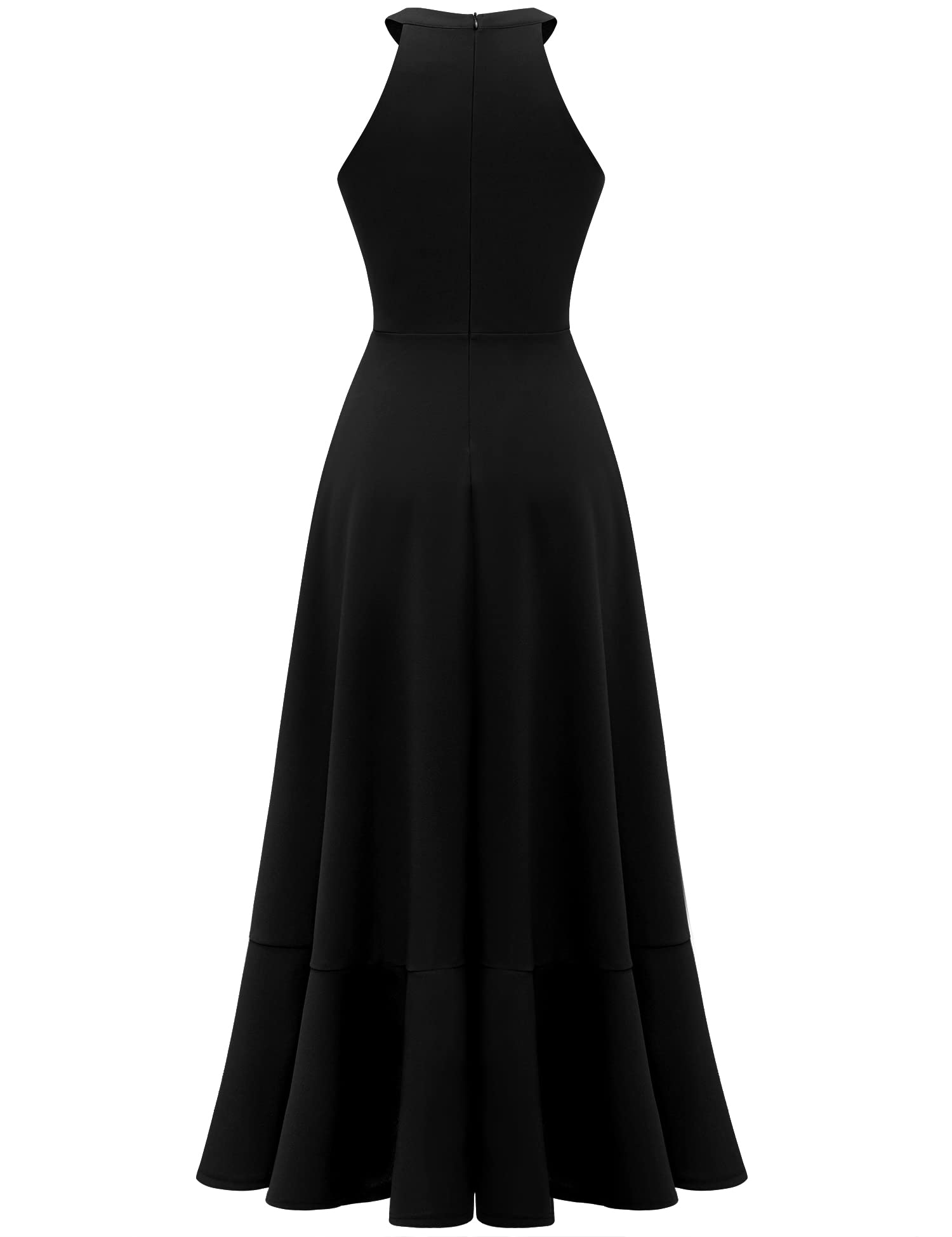 Elegant Women's Halter Neck Split Hem Long Party Dress - Formal Prom, Cocktail & Wedding Guest Maxi Dress for Special Occasions & Evening Events