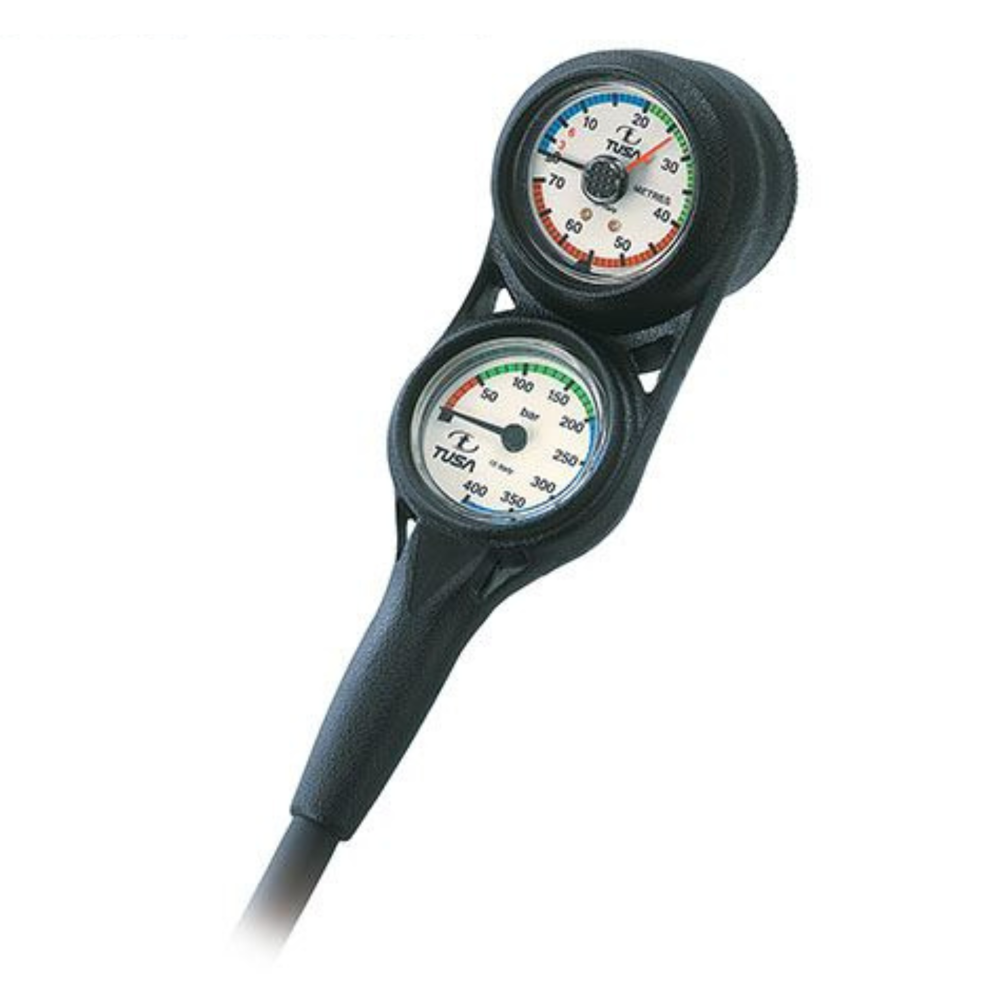 TUSA SCA330T Triple Pressure Gauge - Professional Scuba Diving Equipment for Air, Nitrox & Trimix - Perfect for Underwater Exploration & Dive Safety Monitoring
