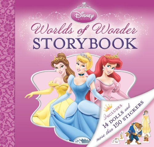 Disney Princess Storybook with Paper Dolls & Stickers - Interactive Kids Book for Creative Play, Birthday Gifts & Bedtime Stories