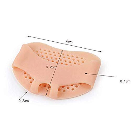 Clopic Silicone Gel Half Toe Sleeve & Heel Cups Pad - Anti-Slip Forefoot Soft Pads for Heel & Ankle Pain Relief, Cracked Heels Repair Combo (1 Toe Half + Heel Cups) - Ideal for Running, Walking & Everyday Comfort