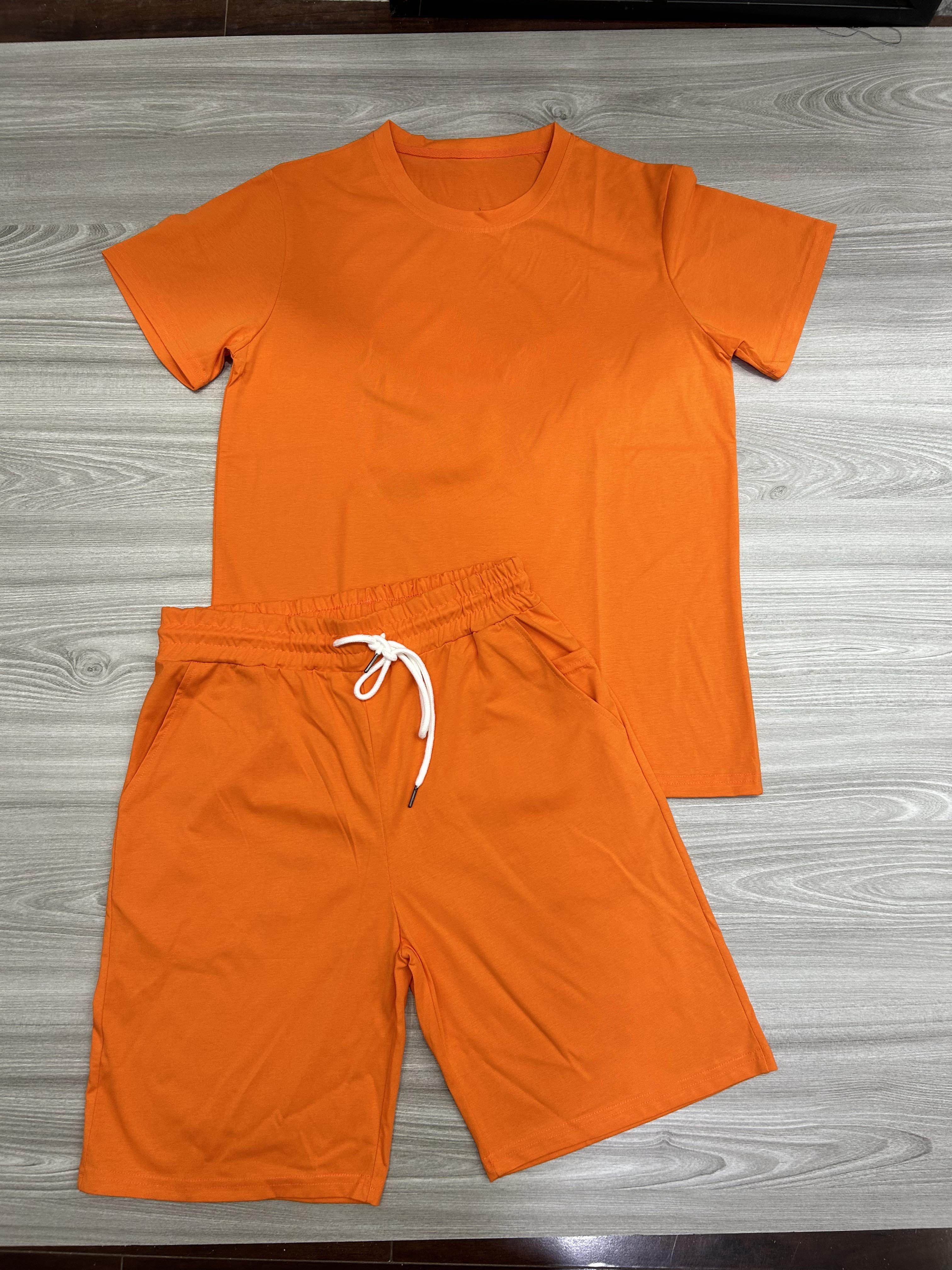 Men's Casual Short Sleeve T-Shirt and Shorts Set - Comfortable Summer Outfit for Beach, Gym, and Outdoor Activities