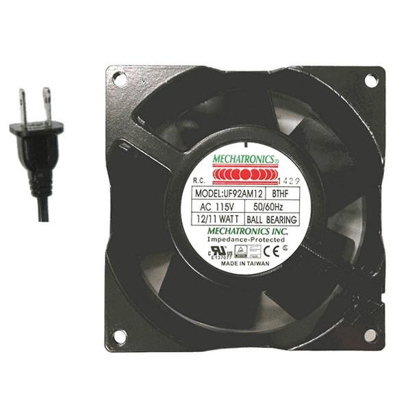 High-Performance Mechatronics UF92AM12 BTHR F AC Fan 92x92x38mm - High Temperature & Speed Cooling Fan for Electronics, Servers, and Industrial Equipment
