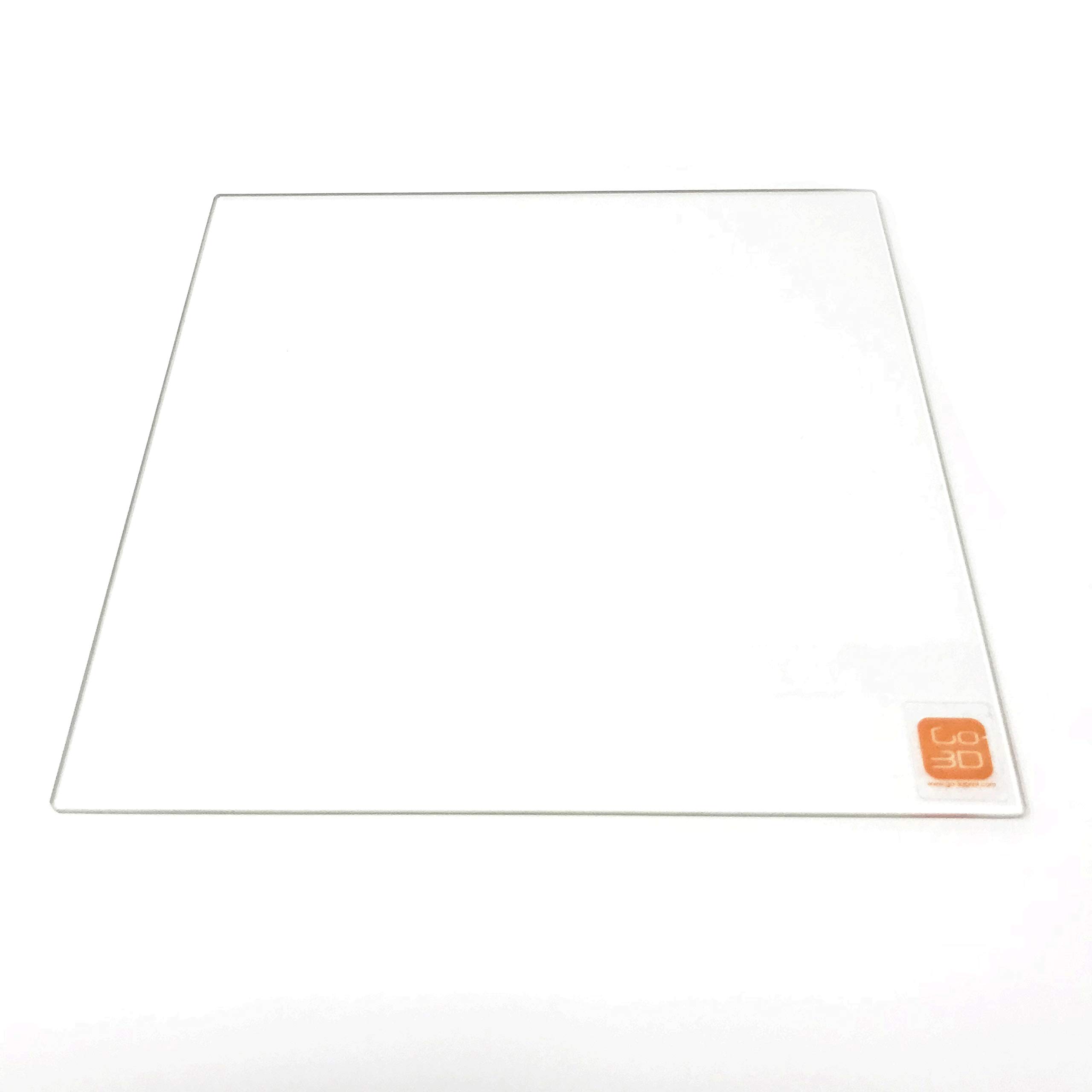 370mm x 377mm Borosilicate Glass Plate with Flat Polished Edge - Premium Heated Bed for Ender 5 Plus 3D Printer - Perfect for High-Temperature ABS, PLA, PETG Printing & Smooth First Layer Adhesion