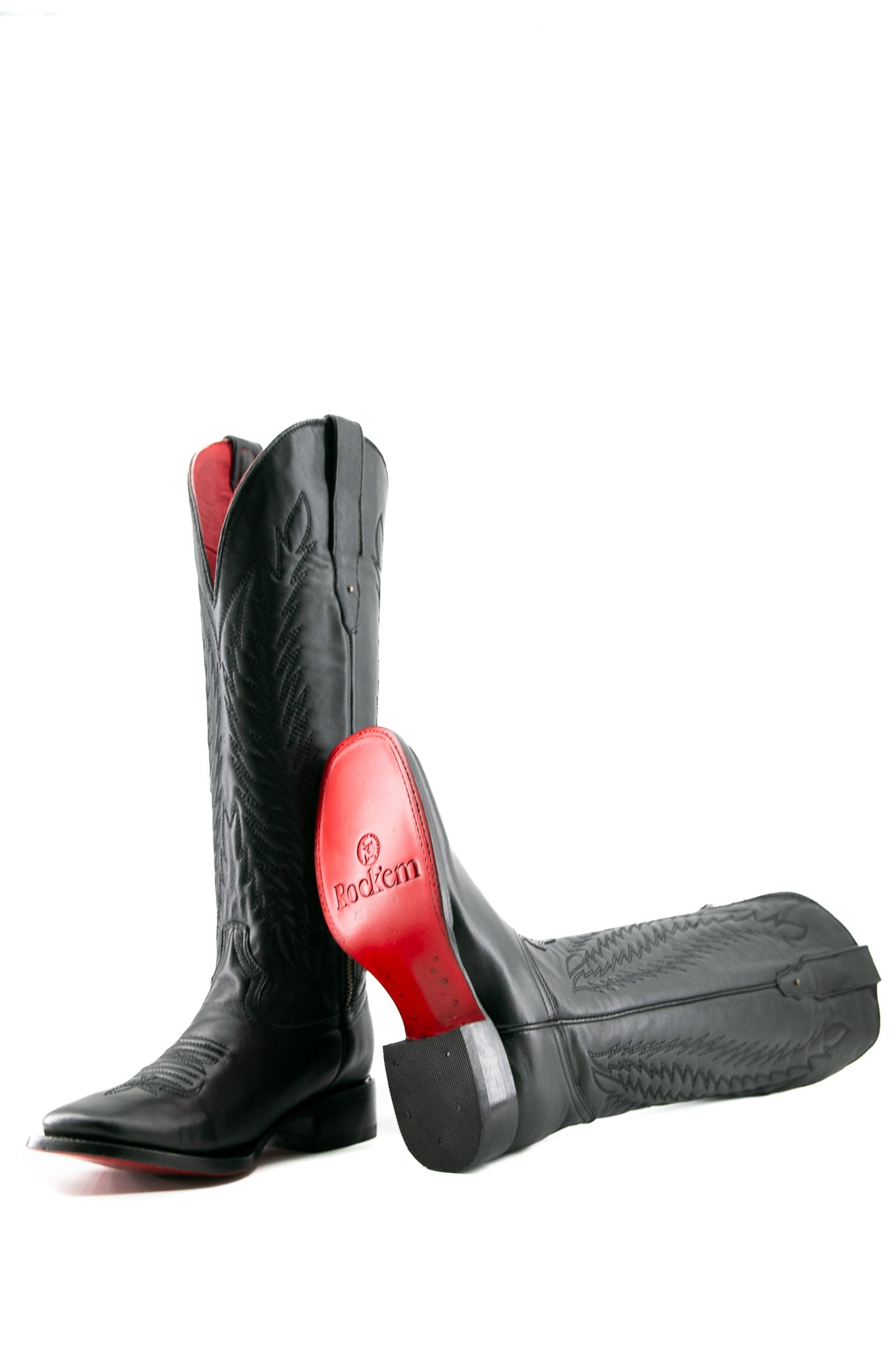 Valentina Women's Tall Red Bottom Square Toe Cowgirl Boots - Western Fashion for Country Dancing, Rodeo & Night Out