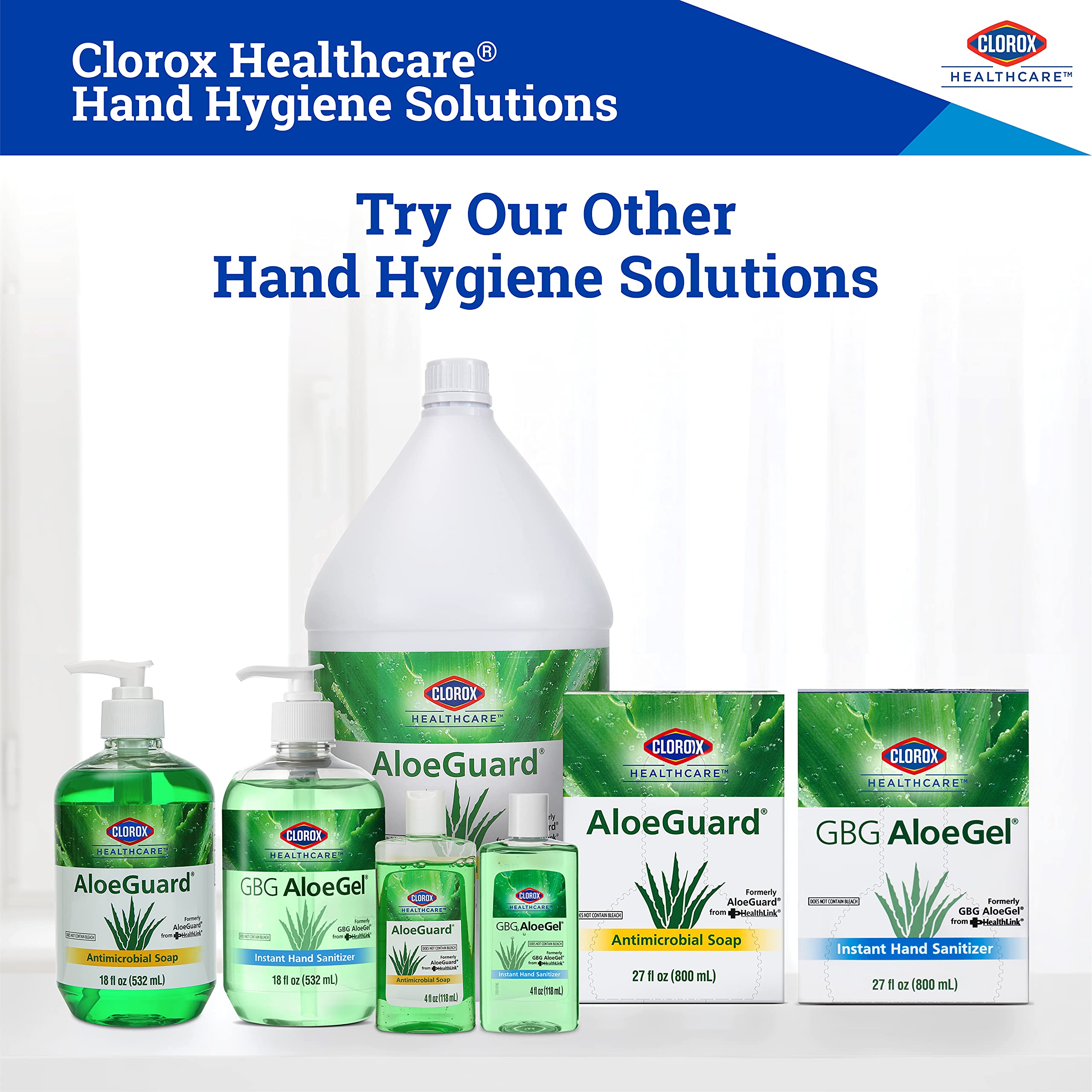 Clorox Healthcare GBG AloeGel Hand Sanitizer Refill Bag in Box - 27 oz (798 ml) | 12-Pack Alcohol-Based Sanitizing Gel with Aloe Vera | Ideal for Hospitals, Schools, Offices & Public Spaces