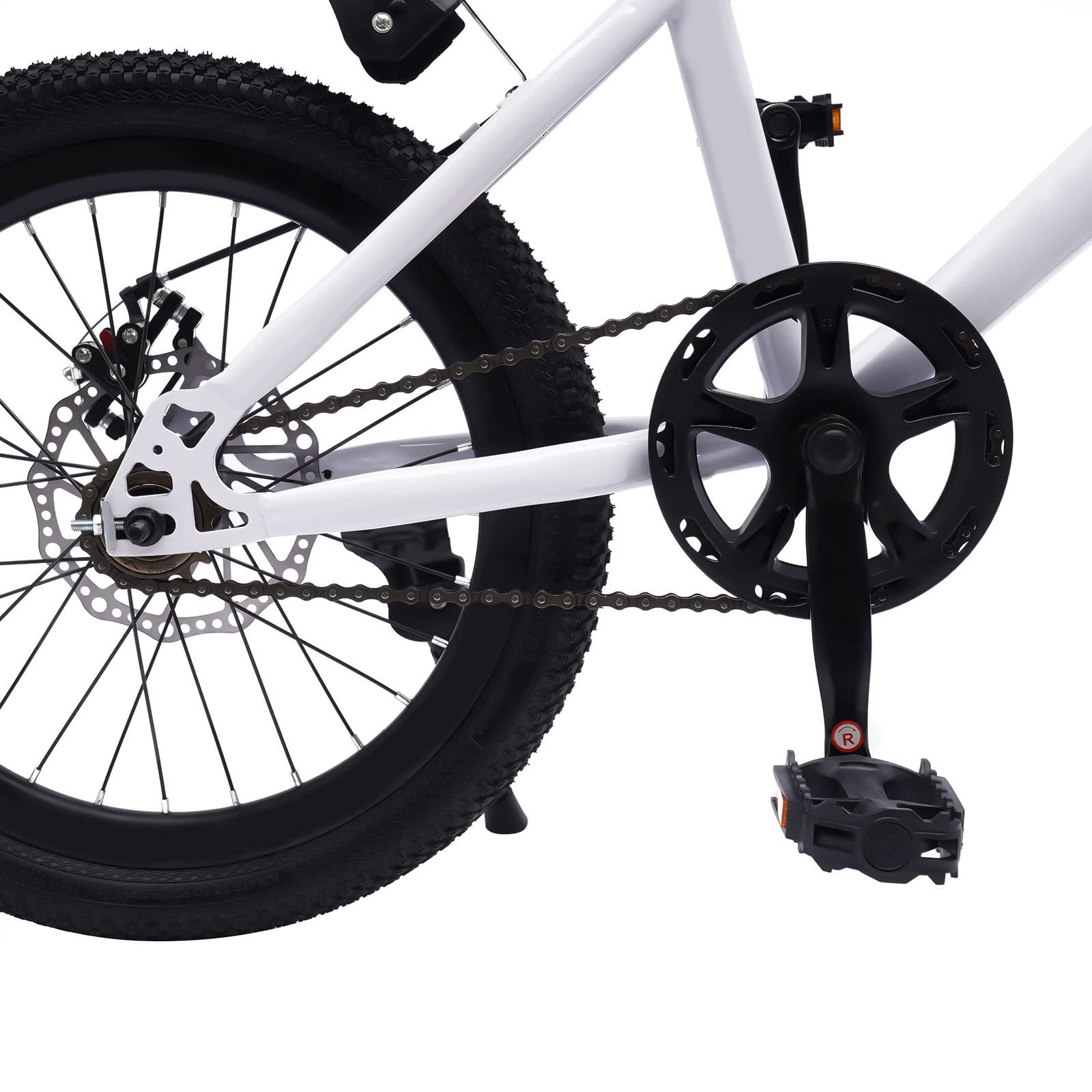 MEHOOSPVN 18 Inch Kids Bike for Boys & Girls Ages 5-9 - Lightweight Alloy Carbon Steel Mountain & City Bicycle with Disc Brake, Tire Pump & LED Flashlight - Perfect for Outdoor Adventures, Commuting & Neighborhood Riding
