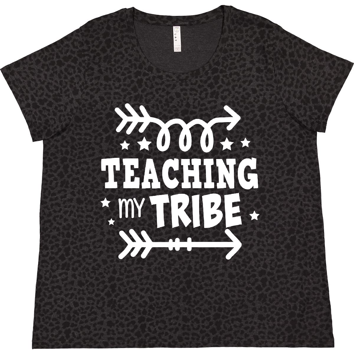Inktastic Teacher Teaching My Tribe with Arrows Women's Plus Size T-Shirt - Comfortable Graphic Tee for Educators, Back to School, and Teacher Appreciation Gifts