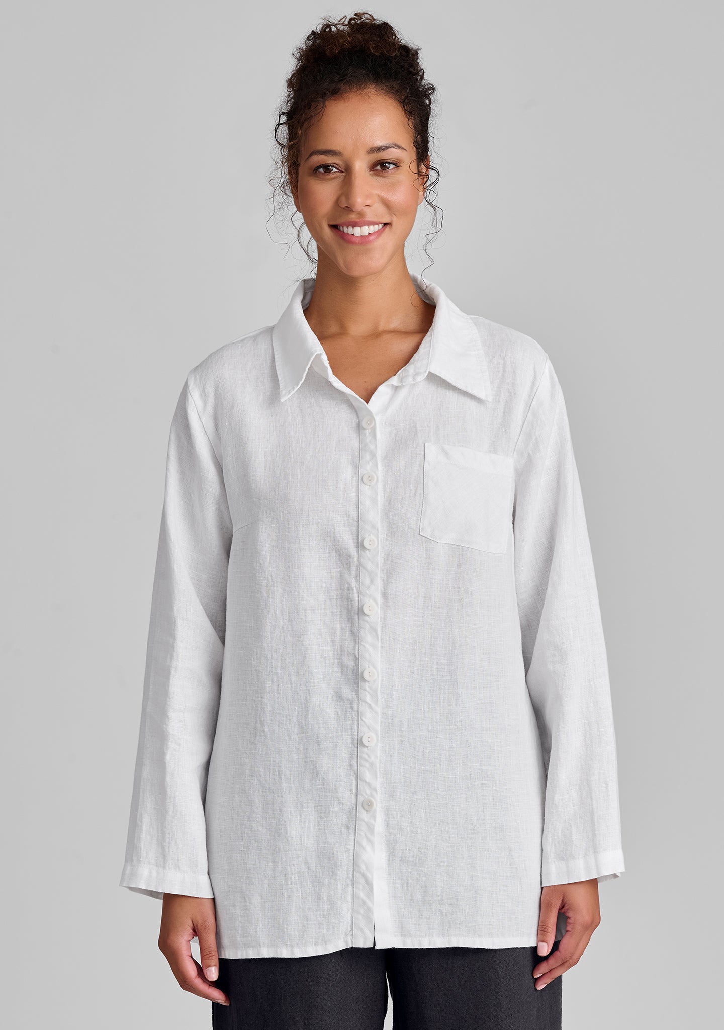 Stylish Bias Back Linen Shirt for Women - Breathable & Comfortable Summer Blouse - Perfect for Casual Outings & Beach Vacations - FINAL SALE