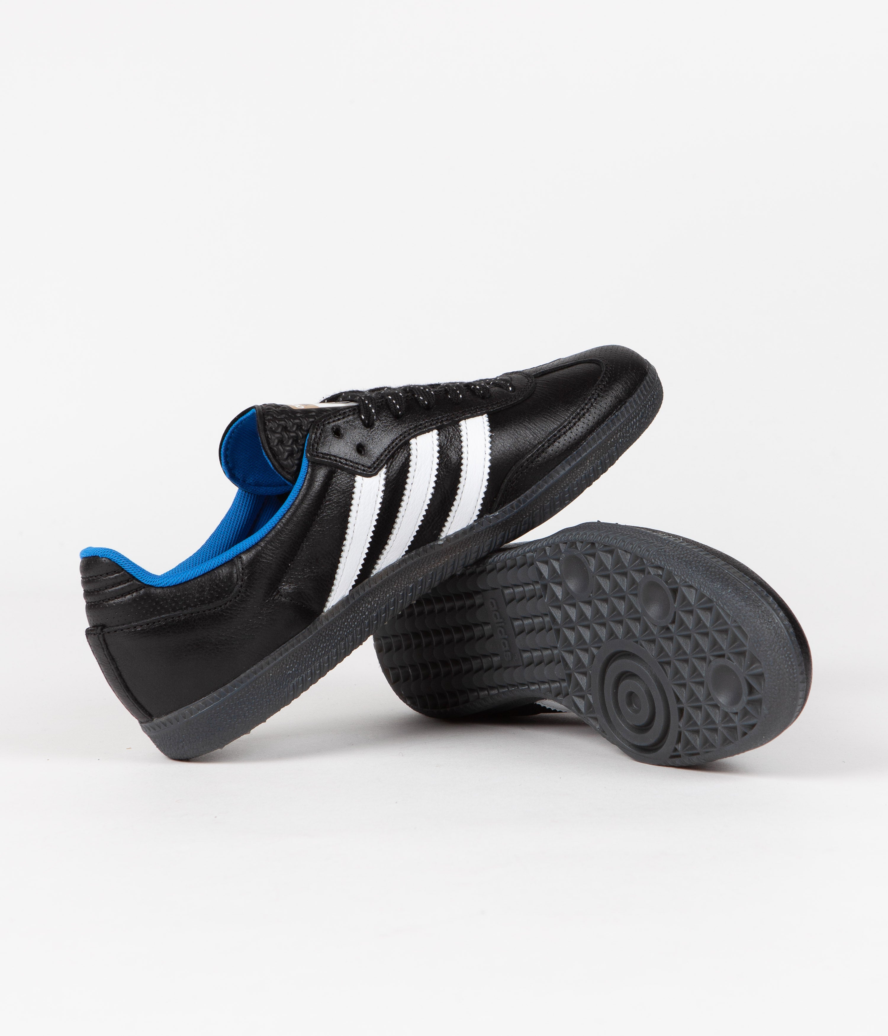 Adidas Gino Iannucci Samba ADV Sneakers - Core Black/FTWR White/Bluebird - Men's Streetwear Skate Shoes for Casual Wear & Urban Fashion