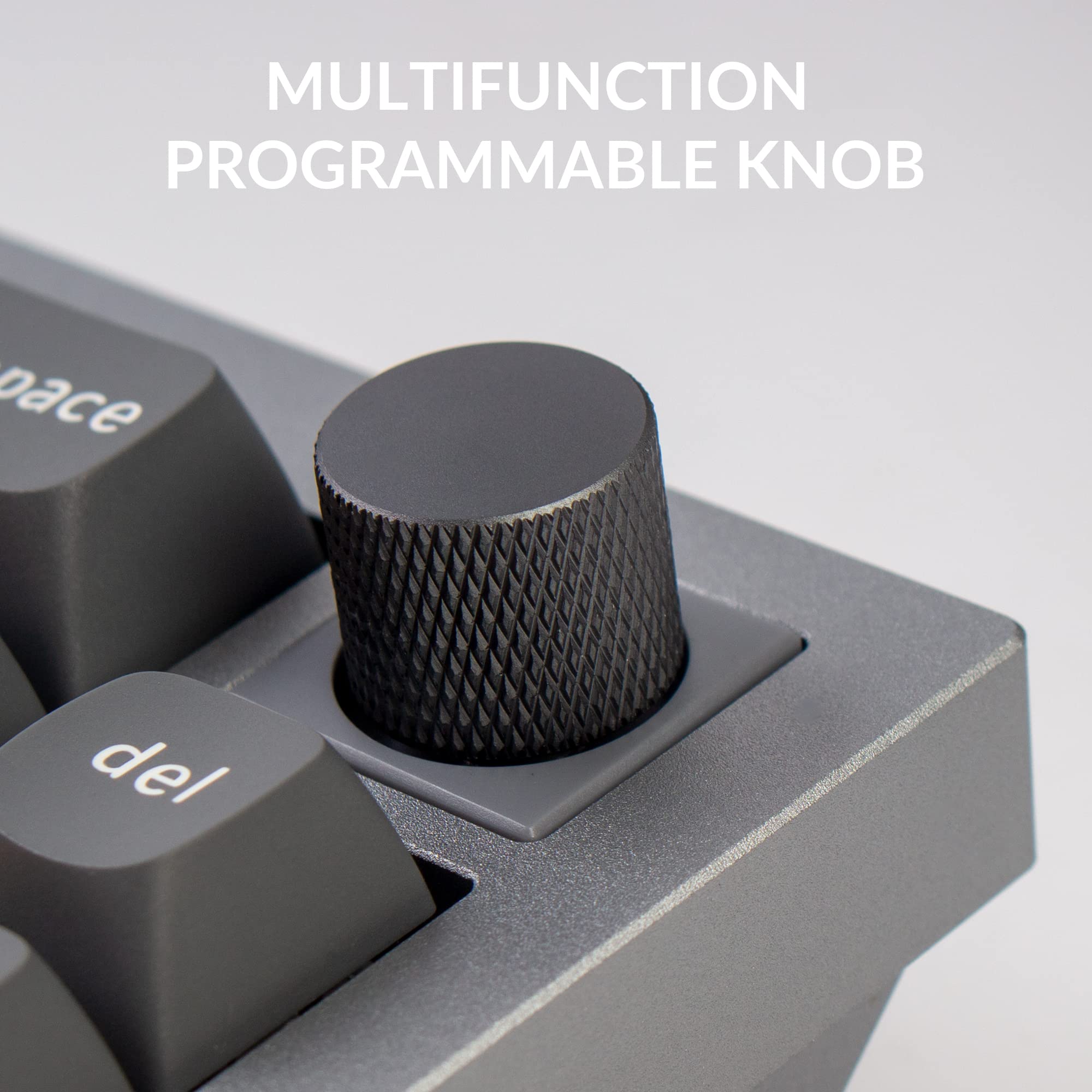 Keychron Q2 65% Wired Custom Mechanical Keyboard with Knob - Hot-Swappable Gateron G Pro Brown Switches, QMK/VIA Programmable, Double Gasket Design for Mac/Windows/Linux (Grey) | Perfect for Typing, Gaming & Office Work