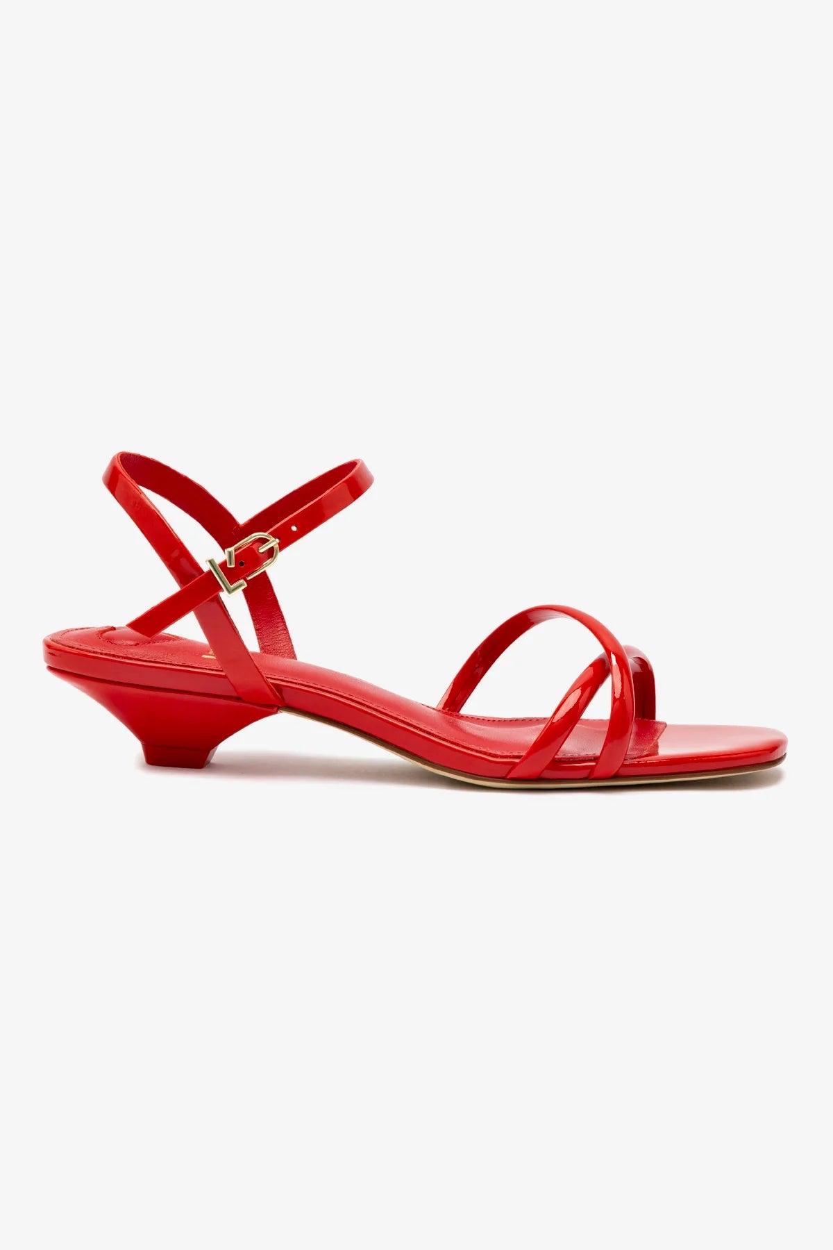 Charlotte Women's Sandals in Scarlet Patent Leather - Comfortable & Stylish Open-Toe Shoes for Summer, Beach, and Casual Outings