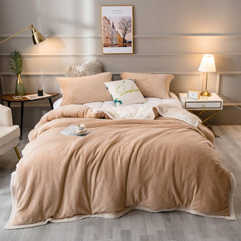 Premium Arctic Velvet Double-Layer Winter Blanket with Zipper - Ultra Soft & Warm Plush Throw for Bed, Sofa, Couch - King Size 220x240cm (Brown) - Perfect for Cozy Nights, Home Decor & Gift Giving