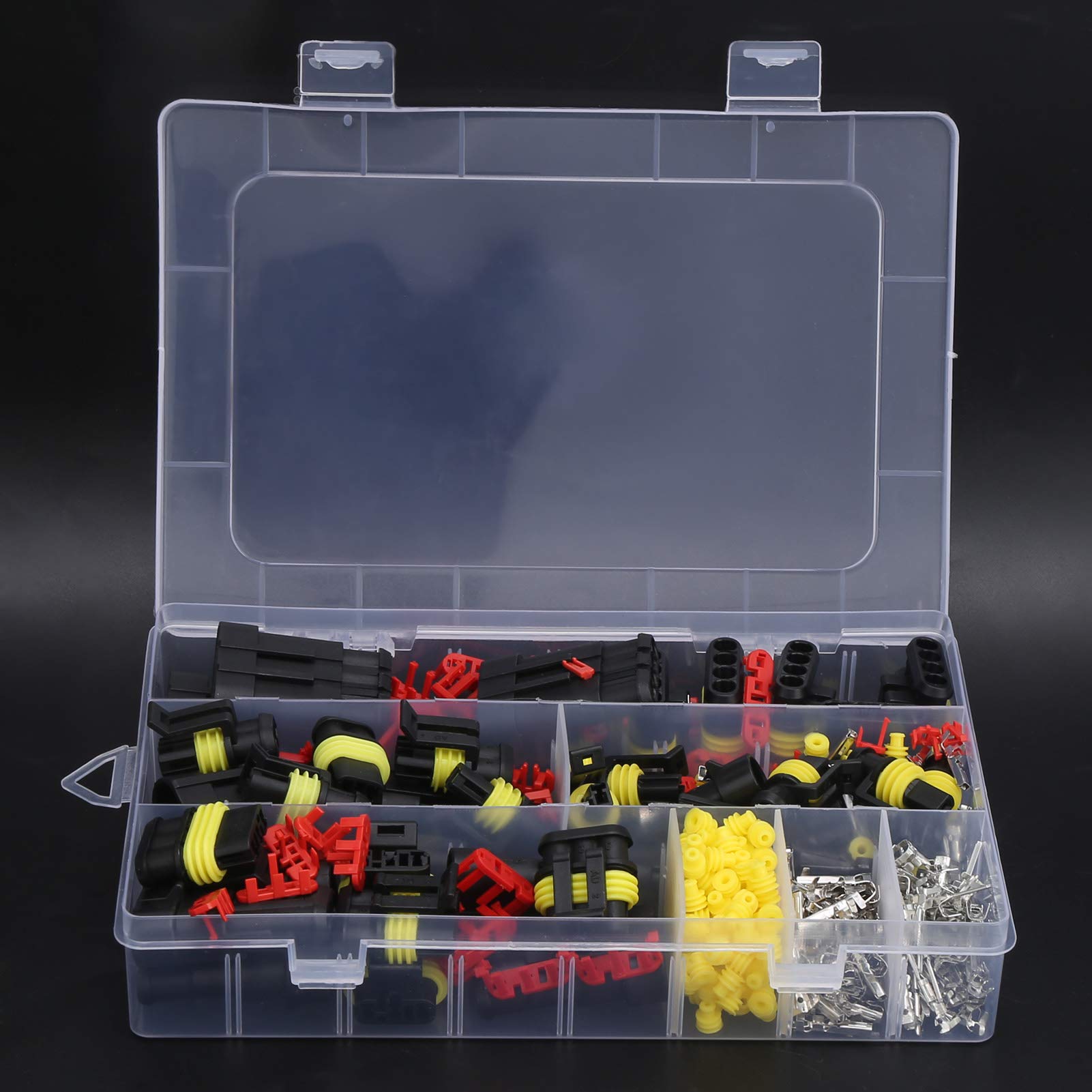352 Pcs Automotive Waterproof Wire Connectors Kit - Electrical Wire Connector Plugs & Terminals for Car, Truck, Boat - Ideal for Vehicle Wiring, Marine Applications & DIY Electrical Projects