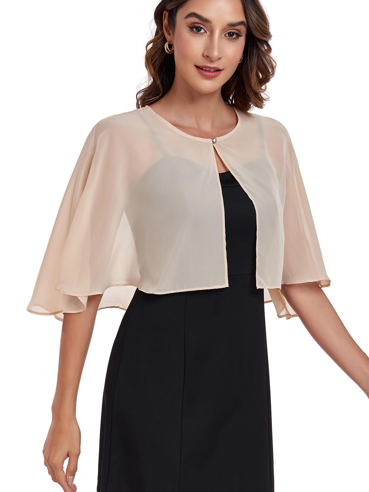 Elegant Women's Chiffon Shawls & Wraps - Evening Dress Scarves, Wedding Guest Shawl, Bridesmaid Capelets for Special Occasions | Perfect for Weddings, Parties & Formal Events