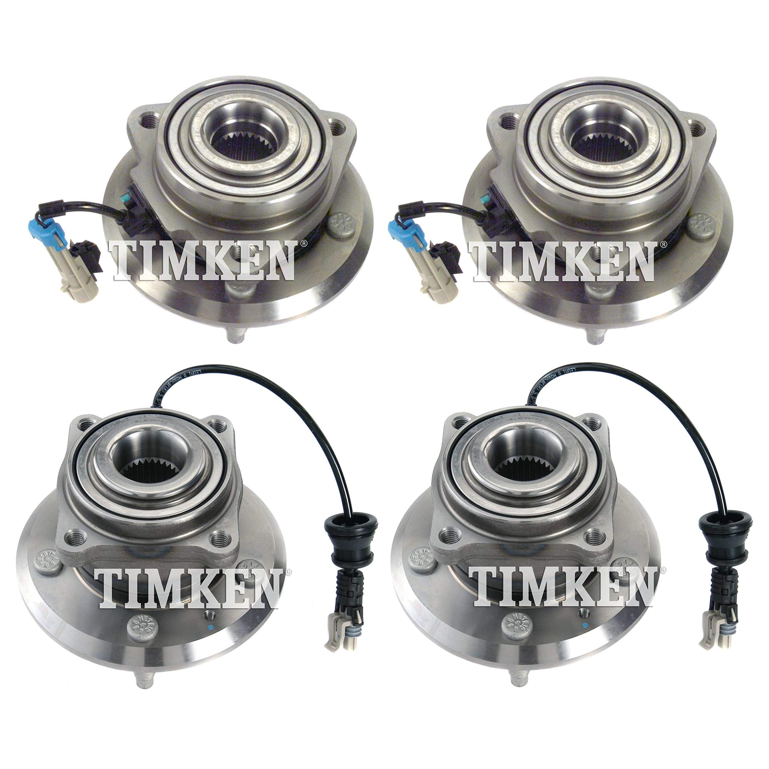 Timken Front & Rear Wheel Bearing Hub Assembly Kit for Chevy Captiva Sport & Saturn Vue FWD - Smooth Ride & Easy Installation for City Driving & Highway Commutes