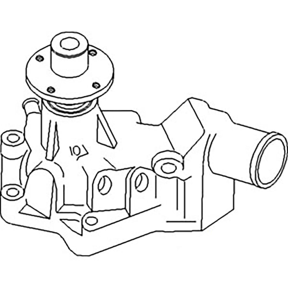 RAParts R55758 Water Pump Replacement for John Deere Windrower 2280 2420 - Heavy Duty Cooling System Part for Agricultural Equipment Maintenance