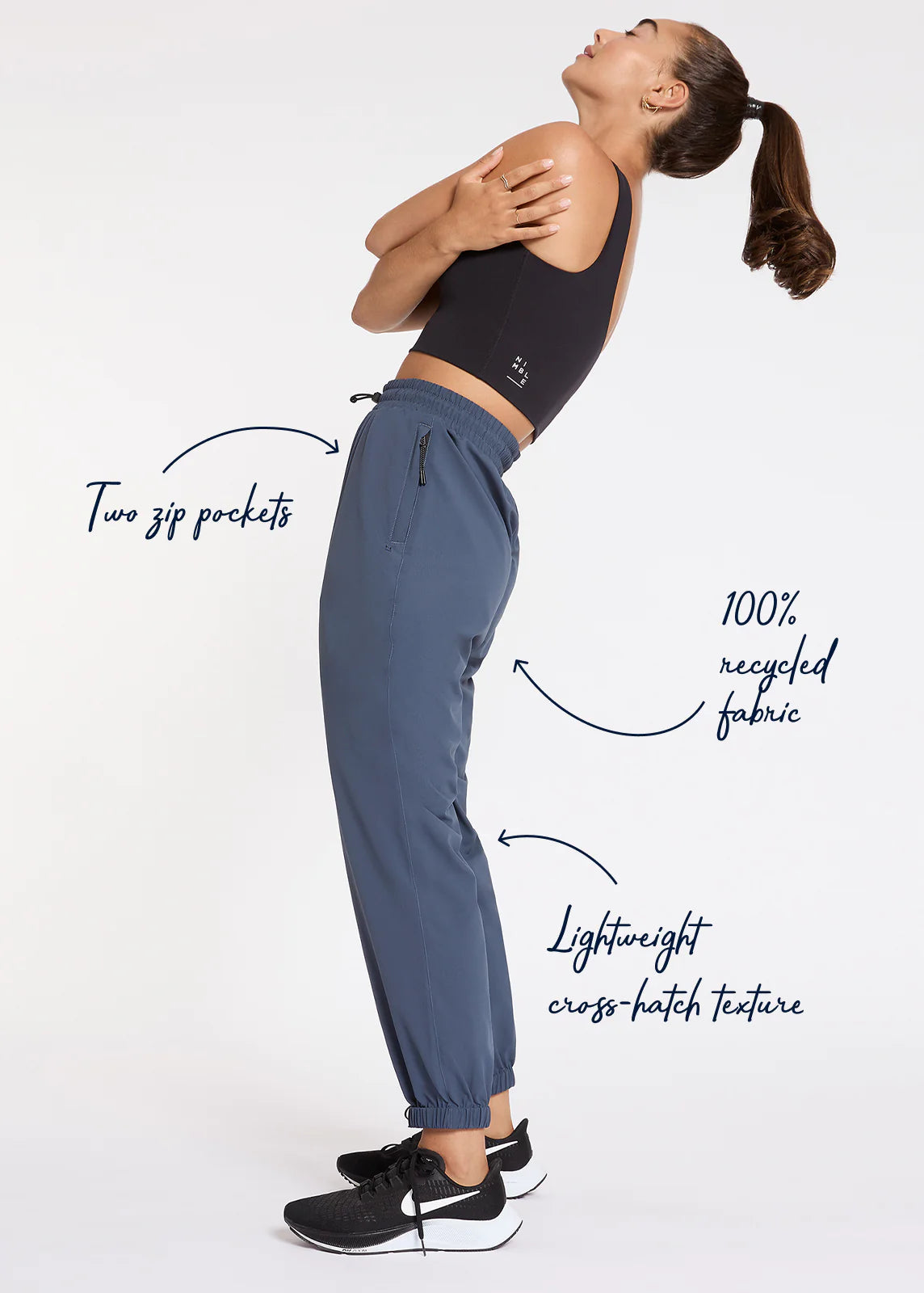 Explore More Rec Pant Ash Navy - Comfortable Outdoor Hiking & Travel Pants for Men & Women