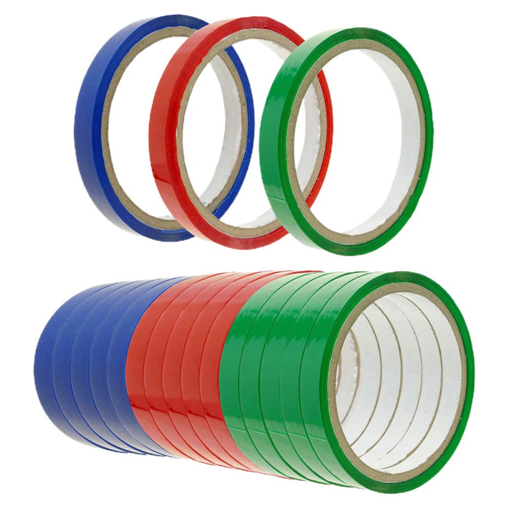 HEALLILY 18Pcs Colorful Electrical Insulation Tape Set - 6 Vibrant Colors for DIY Crafts, Home Decor, Teaching Supplies & Automotive Repairs | Waterproof, Durable Adhesive for Wires, Cars, Machines & Household Use