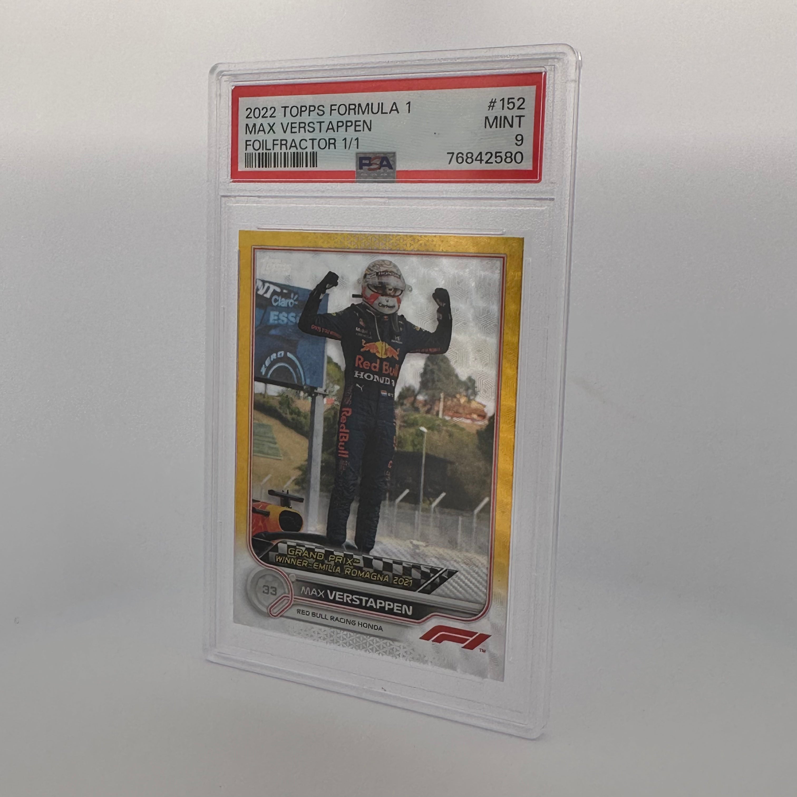 PSA 9 1/1 Max Verstappen #152 Foilfractor Trading Card - Rare Collectible for Sports Memorabilia & F1 Racing Fans - Perfect for Display, Investment, and Gifting