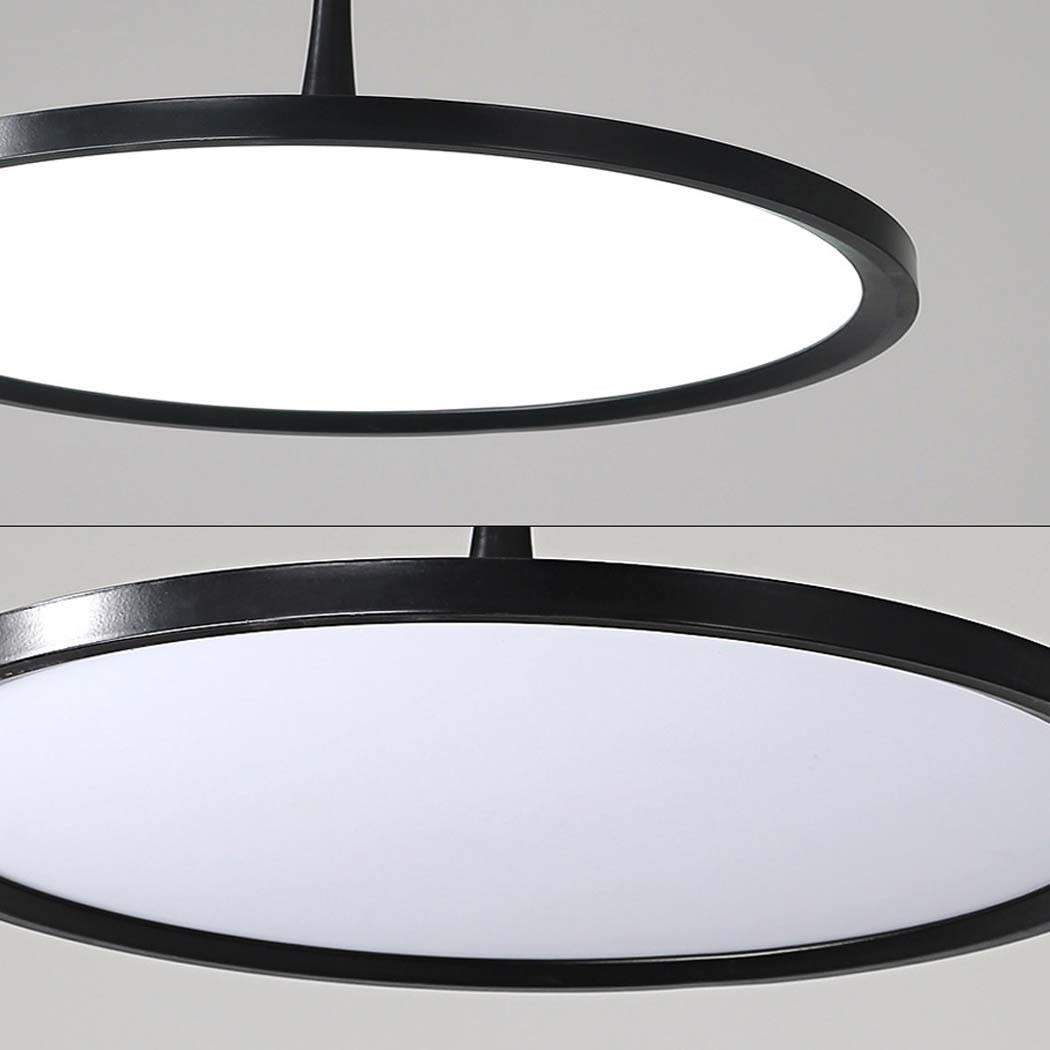 Modern LED Pendant Light Chandelier - Adjustable Round Ceiling Light with Acrylic Shade, 3-Color Temperature (White/Warm/Cool), Energy Class A+ for Bedroom, Living Room, Dining Room, Cafe, Bar & Office Lighting