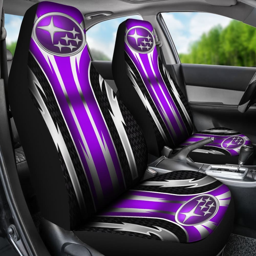 Premium 2-Piece Front Seat Covers for Subaru - Purple (Part #144627) | Universal Fit, Durable Protection | Perfect for Commuting, Road Trips & Pet Owners