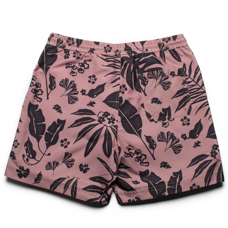 Carhartt WIP Slater Trunks - Woodblock Print & Glassy Pink Swimwear for Men | Beach, Pool & Summer Vacation Essentials