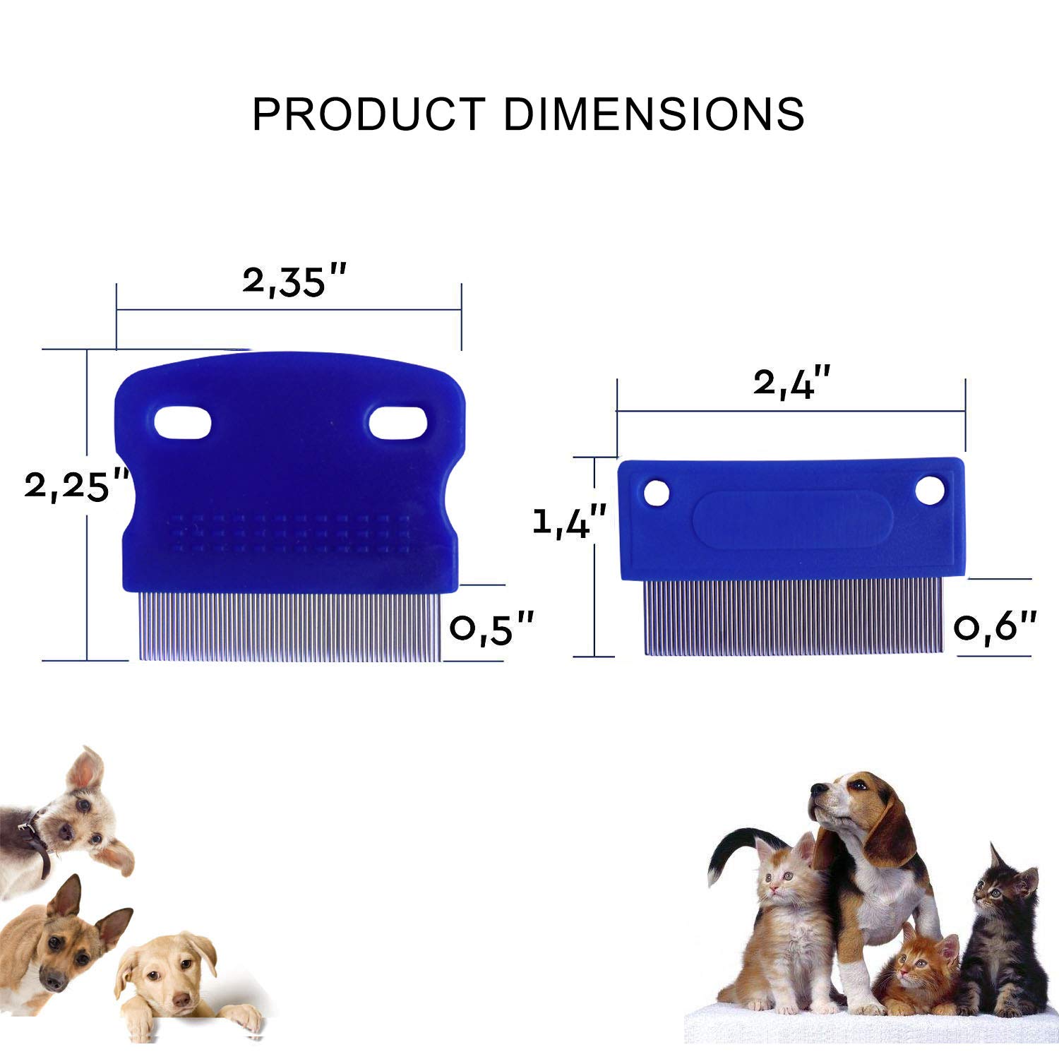 Young Dog Tear Stain Remover Comb - Gently Clean Mucus & Eye Stains for Pet Grooming at Home