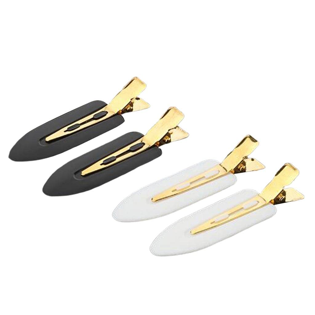 LOSA 4-Pack No Bend Hair Clips - Crease-Free Perming & Styling Clamps for Bangs & Hair Styling - Perfect for Salon, Home Use & DIY Hairstyles