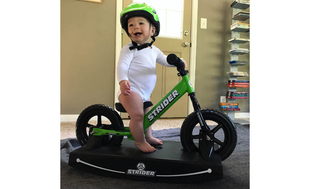 Strider 12 Sport 2-in-1 Balance Bike & Rocking Base - Kids Toddler Bike for Learning to Ride - Perfect for Indoor & Outdoor Play, Birthday Gifts