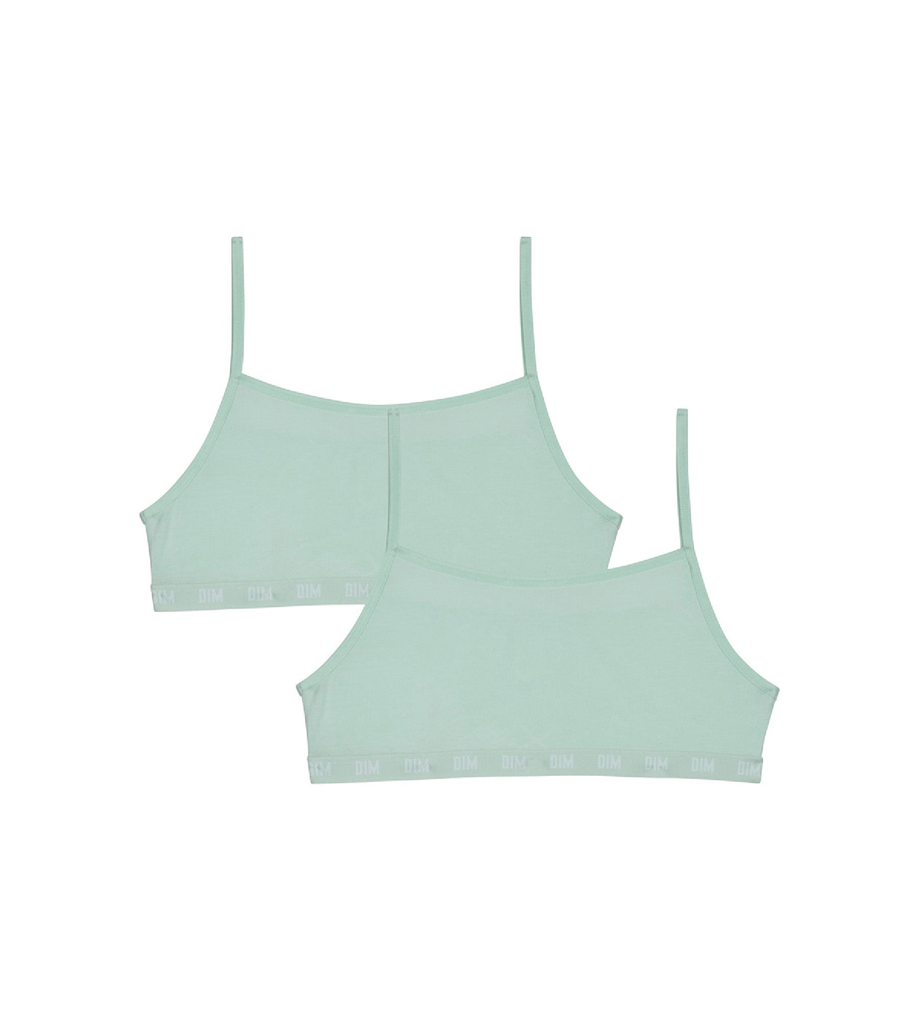 Organic Cotton Wire-Free Bralette 2-Pack - Pastel Blue Skin Care - Comfortable Lounge & Sleep Wear for Women